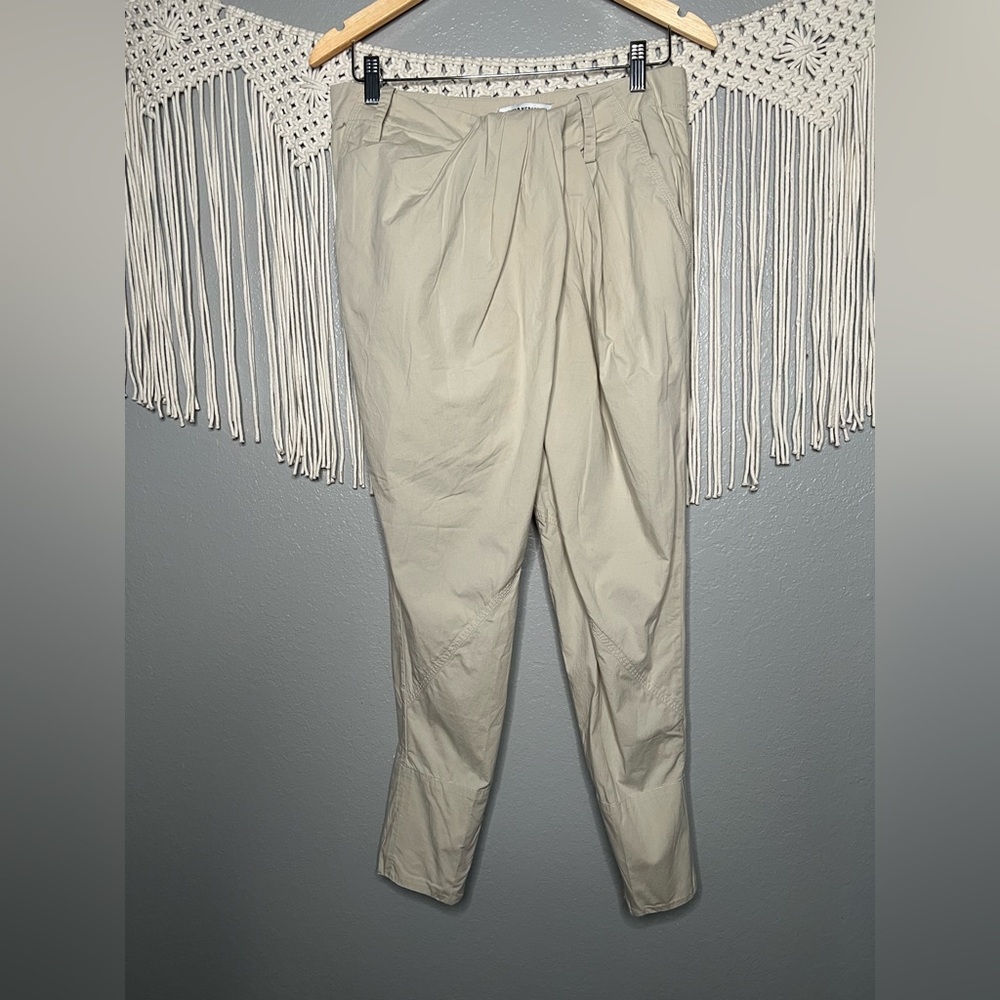 Kaufmanfranco Beige Gathered Front Dress Pant Size 4/40